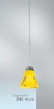 Sospensione 1345 MUGI gialla con murrine