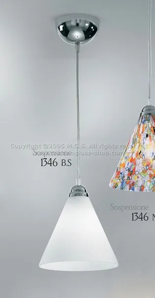 Sospensione 1346, Sospensione bianco latte satinato
