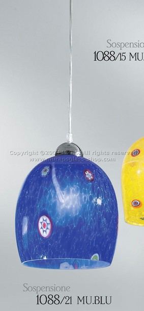 Sospensione 1088, Sospensione murrine e blu