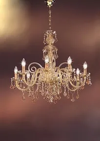 Lampadario tipo Boemia decoro ambra pendagliera nazionale