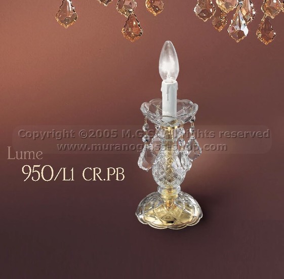 lampade da tavolo Boemia serie 950, Lume tipo Boemia cristallo