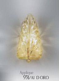 Applique in cristallo decorato oro 24k