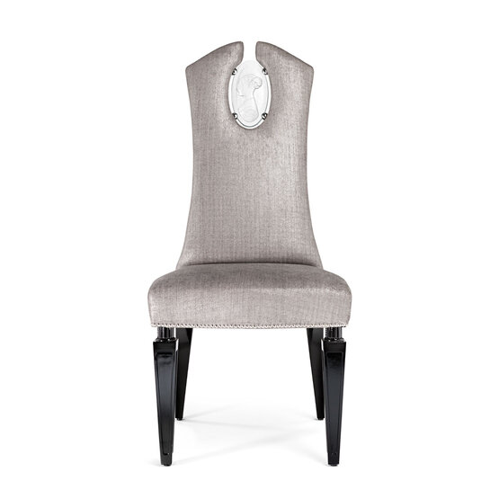 Sedia Egle, Egle Sedia in stile elegante con cammeo in vetro