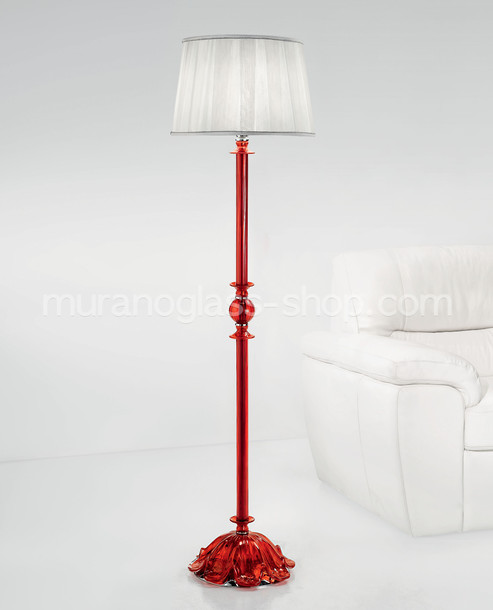 Piantane Murano Serie 1452, Piantana colore rosso