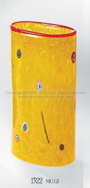Vasi 1322, Vaso di colore giallo con murrine