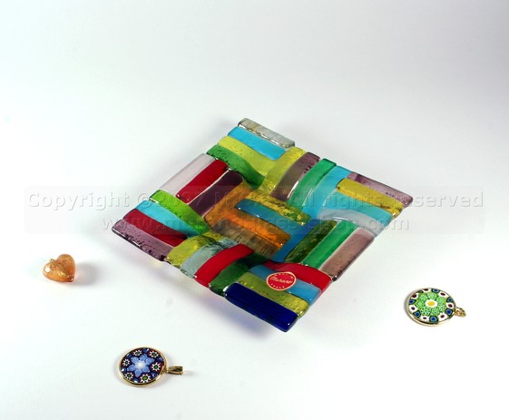 Piattini colorati, Piattino colorato 12x12cm