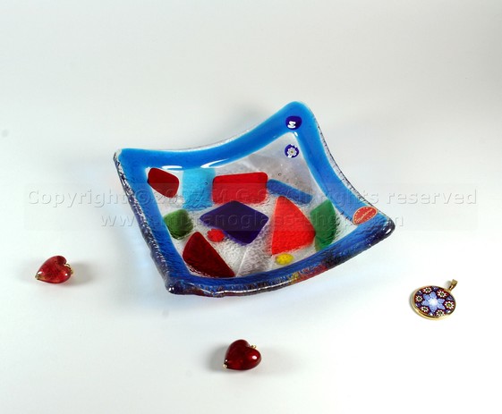 Ciotola carnevale, Ciotola Carnevale con murrine 12x12 cm