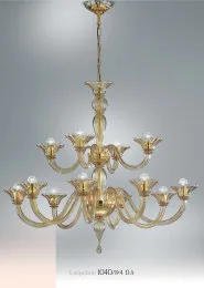 Lampadario in cristallo a ventuno luci