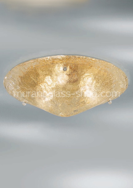 Plafoniere Murano serie 1174, Plafoniera con graniglia cristallo