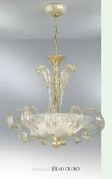 Lampadario in cristallo oro 24k