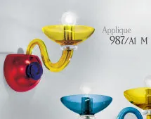 Applique multicolore ad una luce