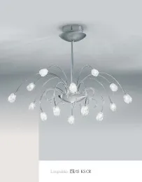 Lampadario moderno a quindici luci