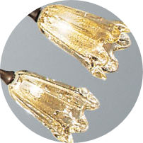 Cristallo decorato oro - (serie metallo brunito)